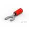 Te Connectivity Fork Terminal, #8 Stud Size, 16 AWG, 600 V, Vinyl, PVC Insulated, Red 342118-1 - alternate 1